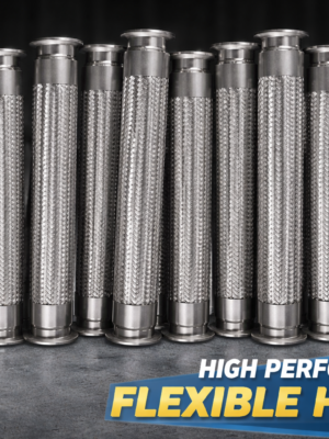 Heavy-Duty Stainless Steel Braided Flexible Hose with Sanitary Flange Fittings